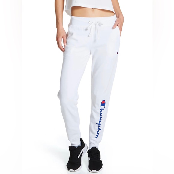 Champion Pants - Champion Power Blend White Joggers
